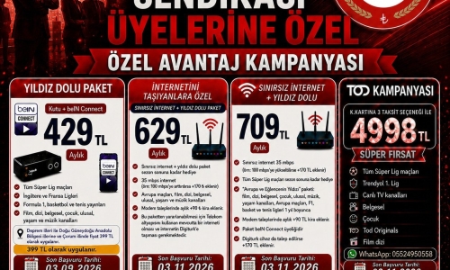 DİGİTURK'TEN ÜYELERİMİZE ÖZEL İNDİRİM